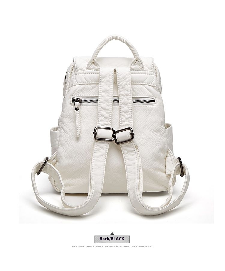 leather trim backpack