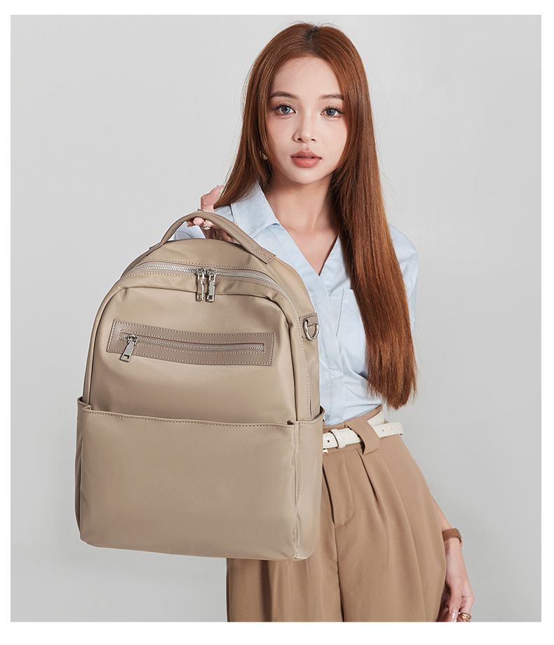 leather trim backpack