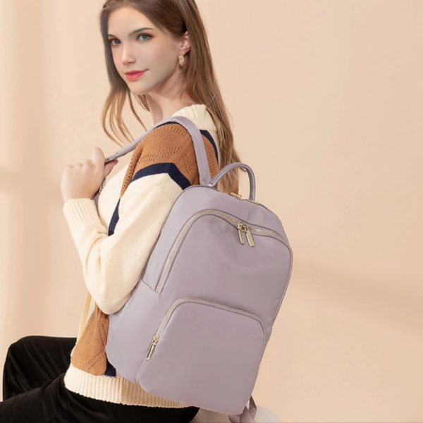 New 14-inch Computer Bag Large Capacity Backpack Versatile Travel Commuting Dual Shoulder Bag for Women Lightweight Large Bookbag