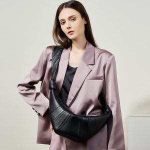 Small lambskin crossbody ladies' versatile genuine leather shoulder casual dumpling bag