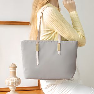 Large Capacity Women's Fashion Tote Bag - Stylish Work Shoulder Bag, Waterproof Canvas Handbag, Versatile