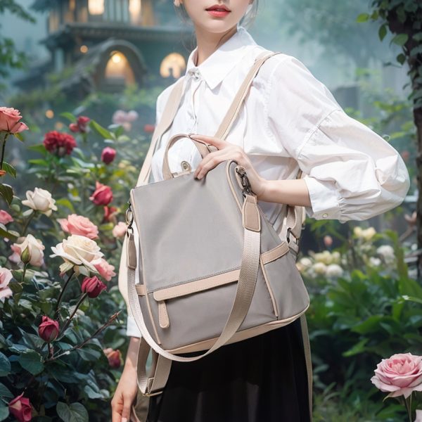2025 New Light Fresh Oxford Cloth Backpack for Ladies, Korean Style Fashion Casual Trendy Large Capacity School Bag