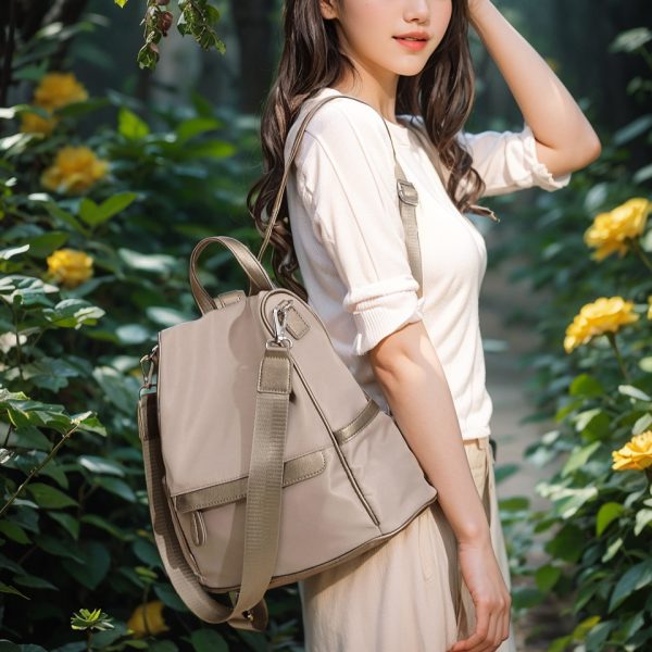 Anti-Theft Backpack New Fashionable Large Capacity Oxford Cloth Dual Shoulder Bag for Women, Casual Multi-Function Travel Backpack