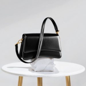 New Genuine Leather Baguette Bag - Stylish Crossbody, Shoulder & Underarm Handbag for Women
