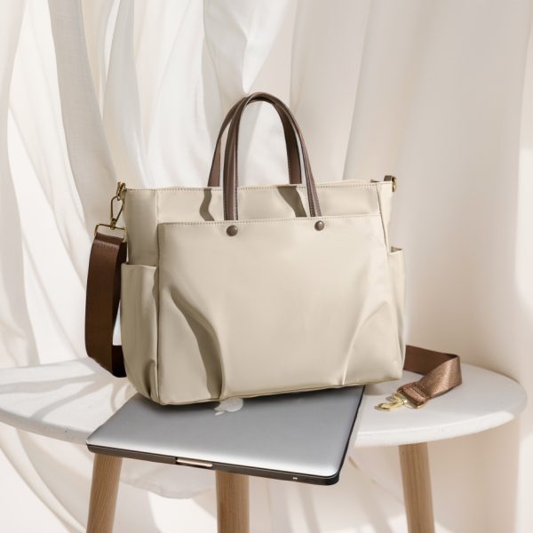 Business 15.6-inch Laptop Bag for Women, Single Shoulder Bag, Large Capacity Handheld Briefcase Crossbody Tote