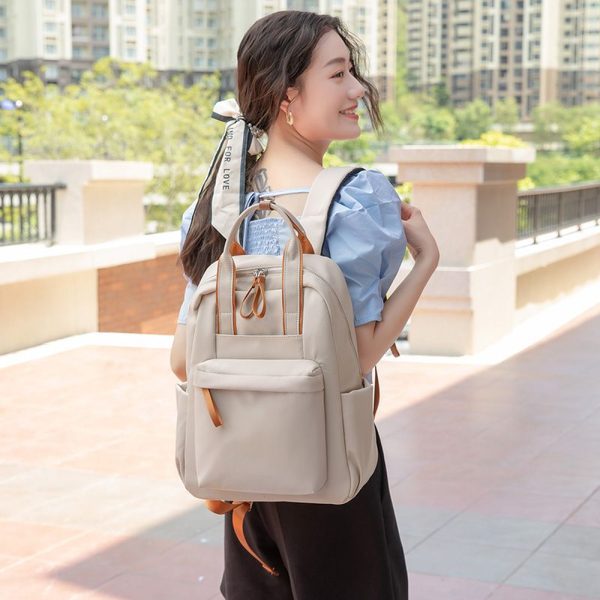 Waterproof Versatile Women's Backpack 14 Inch Laptop Oxford Commuter Bag Large Capacity Lightweight Travel Backpack
