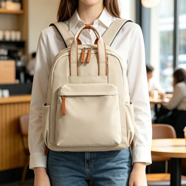 Women's Multi-Use Commute 14-inch Laptop Backpack New Simple Versatile Waterproof Travel Large Capacity Bag