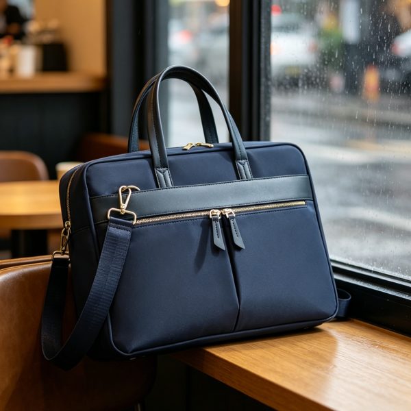 Women's 15.6 Inch Laptop Bag, Stylish Single Shoulder Commuter Bag, New Slim Lightweight Briefcase with Inner Pocket, Minimalist Handbag for Ladies