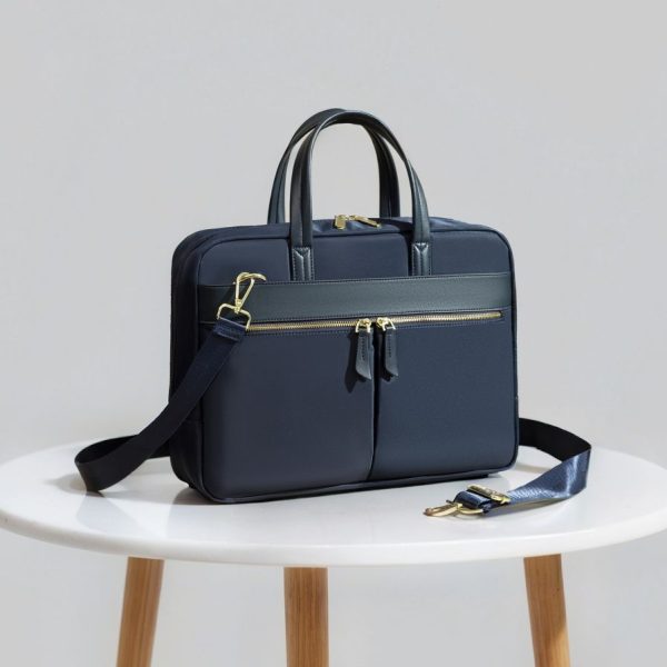 Women's 15.6 Inch Laptop Bag, Stylish Single Shoulder Commuter Bag, New Slim Lightweight Briefcase with Inner Pocket, Minimalist Handbag for Ladies